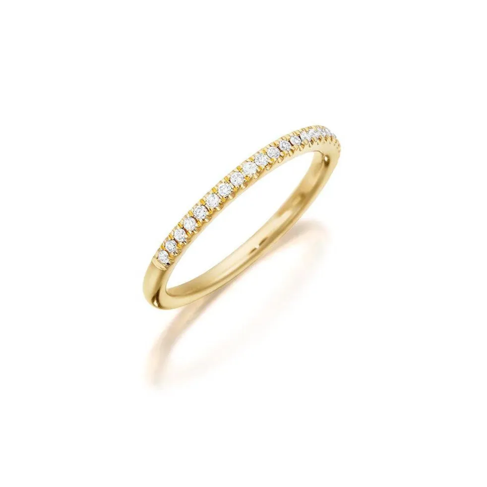 Delicate Diamond Pave Wedding Band
