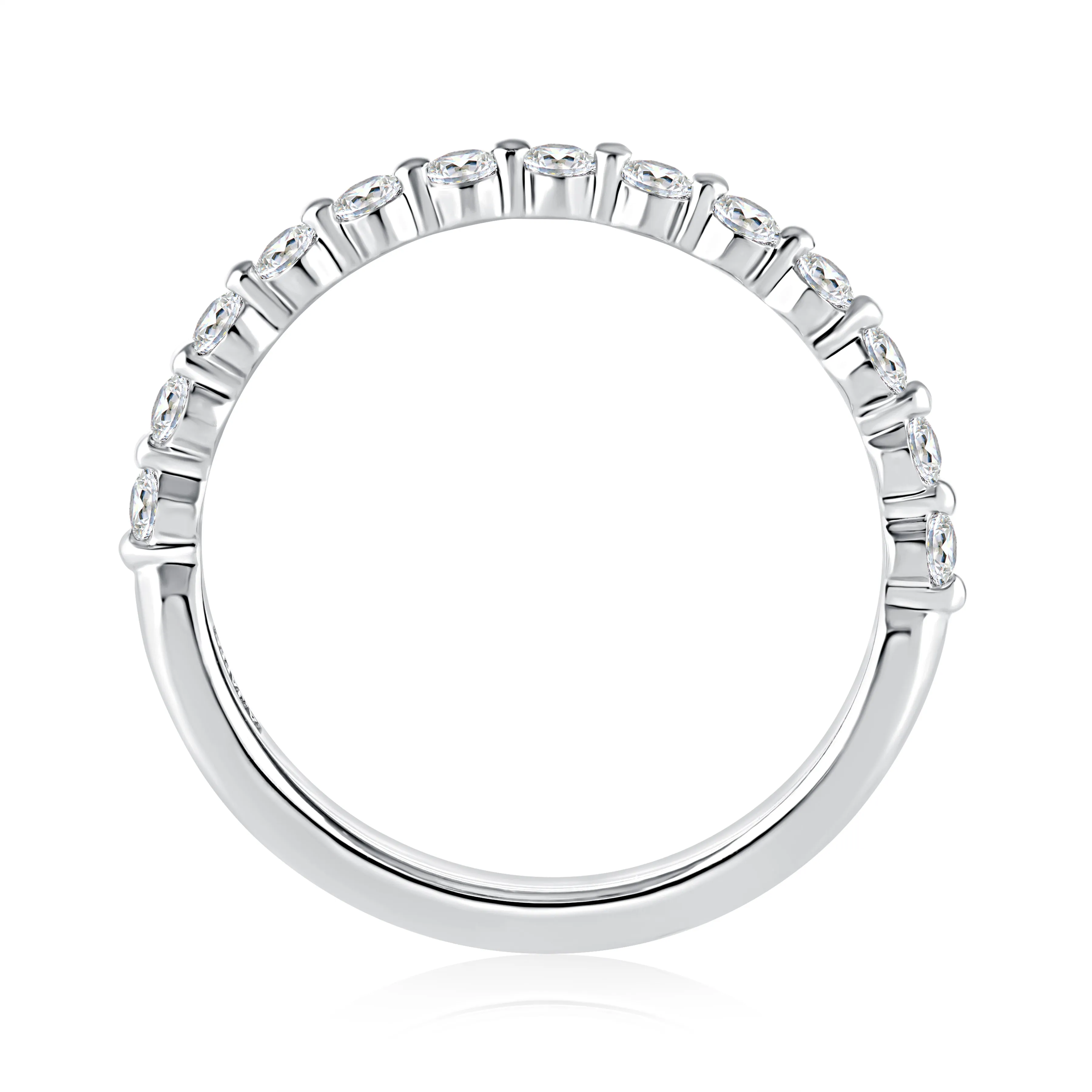 Delicate Halfway Round Diamond Wedding Band