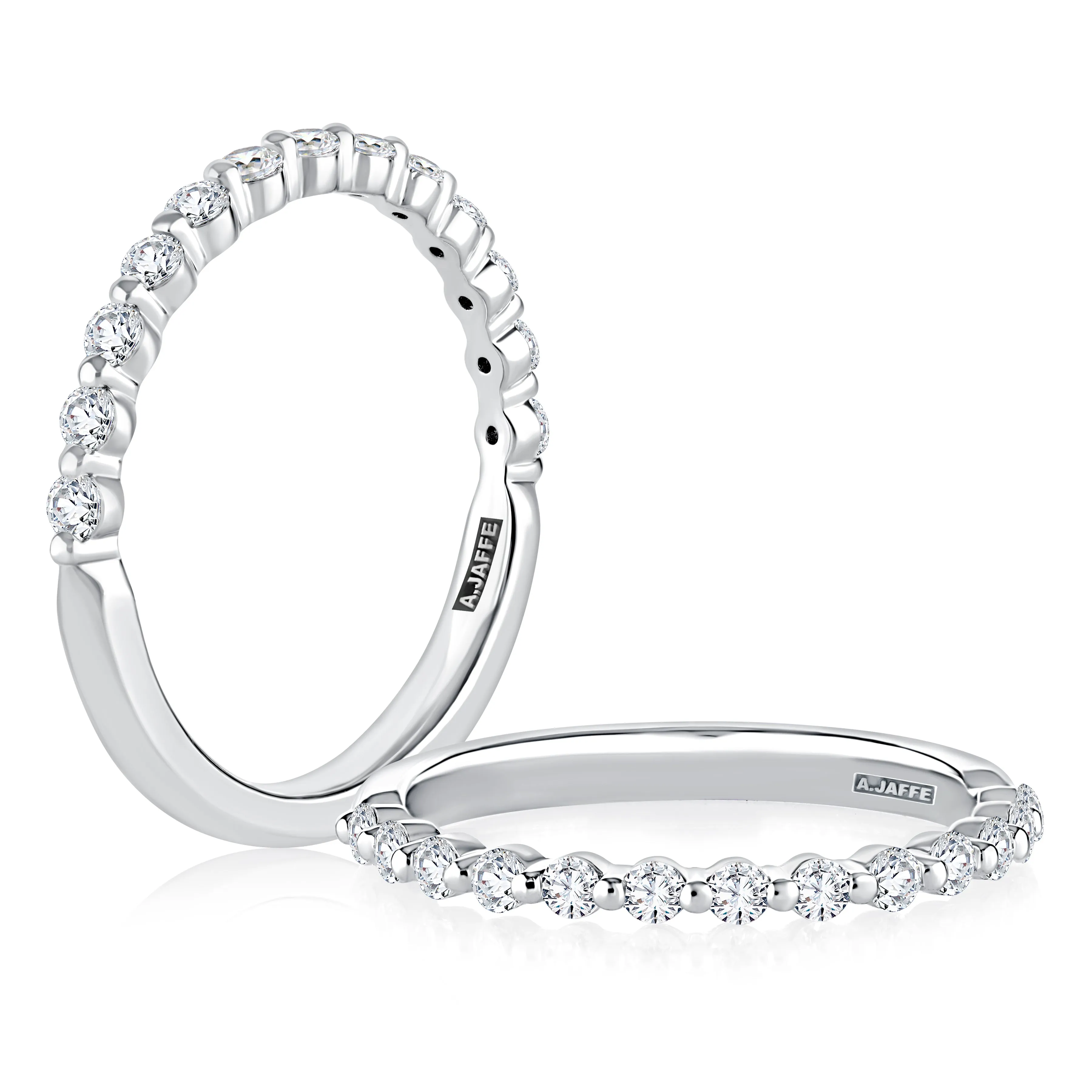 Delicate Halfway Round Diamond Wedding Band