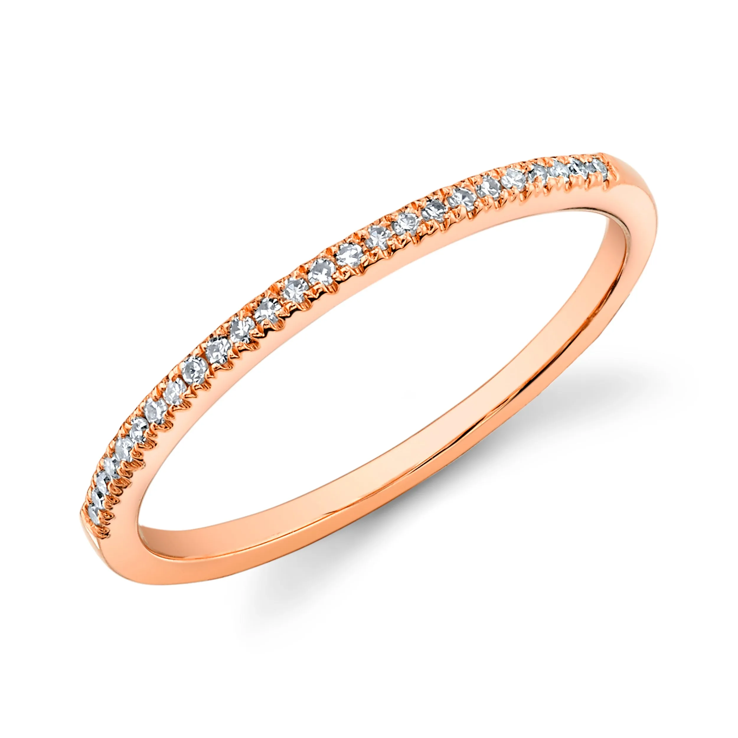 Delicate Pave Diamond Stacking Ring