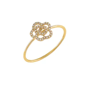 Diamond Flower Ring 14K