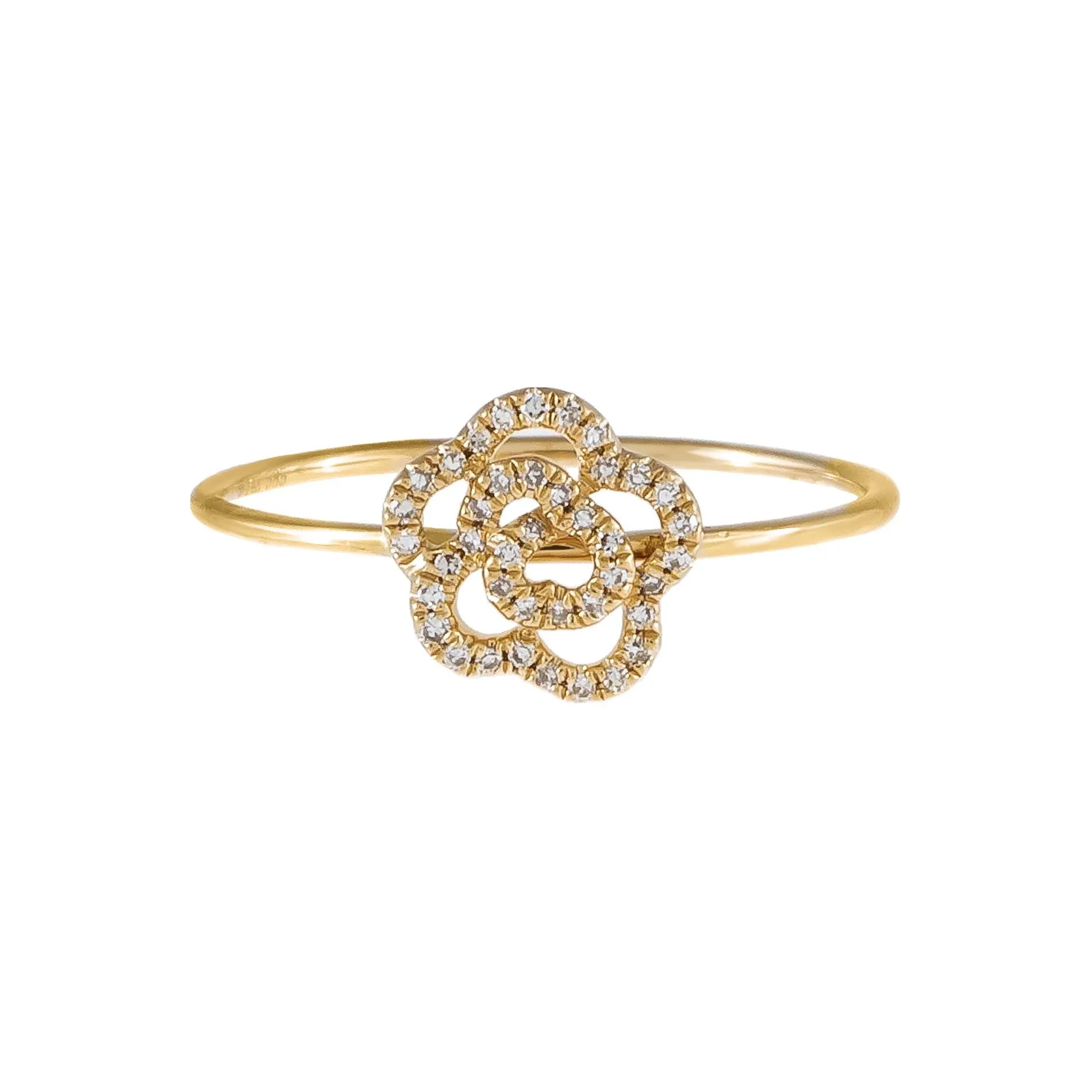 Diamond Flower Ring 14K