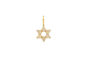 Diamond Outline Star of David Charm