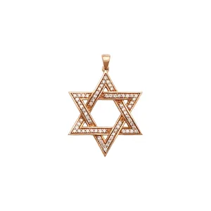 Diamond Star of David Pendant (14K)