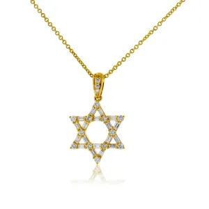 Diamond Star of David Pendant