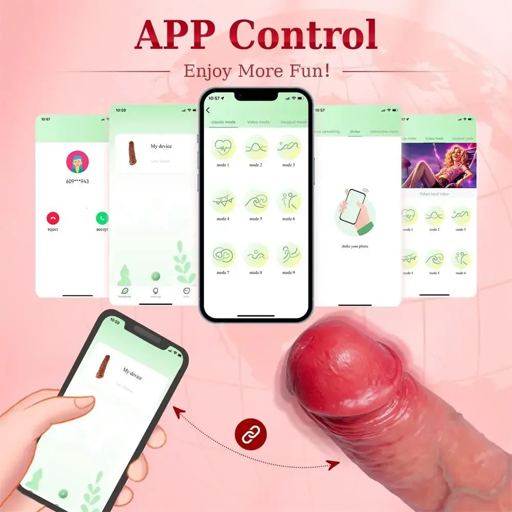 DOMINIX Realistic Vibrating Penis Sleeve with Remote Control & App