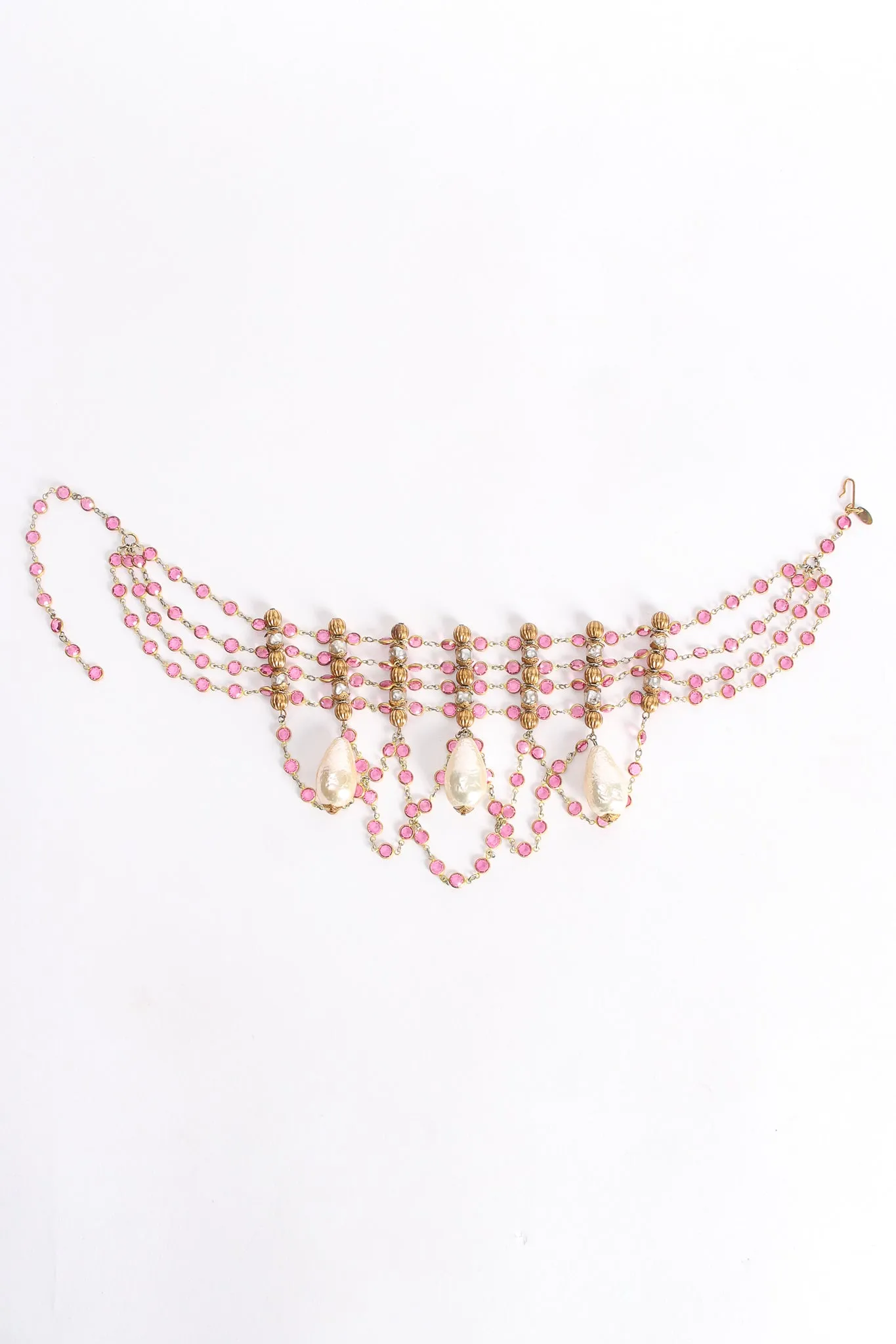 Draped Rhinestone Chain Choker