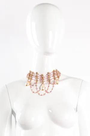 Draped Rhinestone Chain Choker