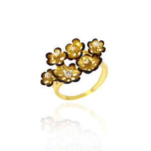 Ember Buttercup Cluster Ring