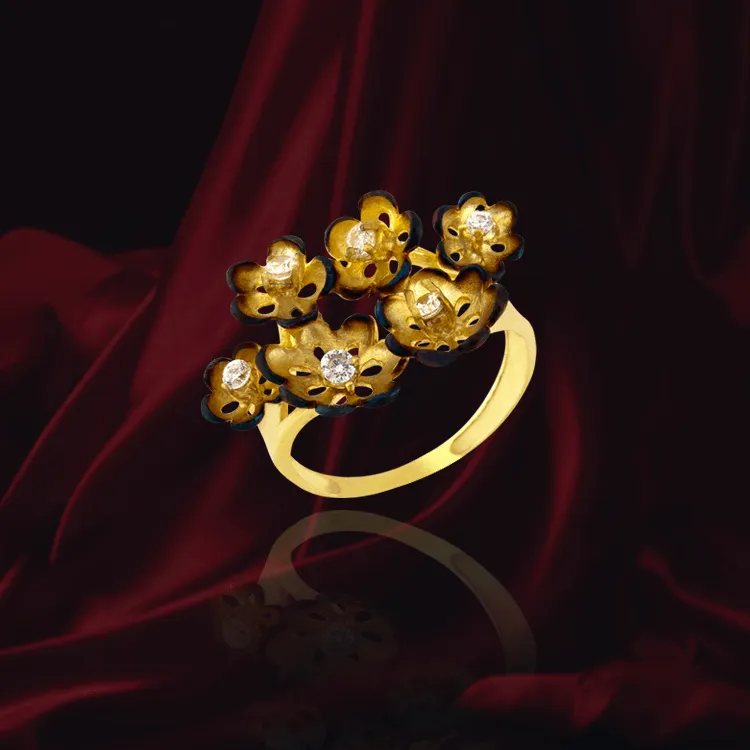 Ember Buttercup Cluster Ring