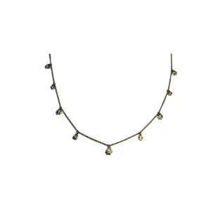 Fabulous 14K White Gold Star of David Magen David Diamond Station Necklace