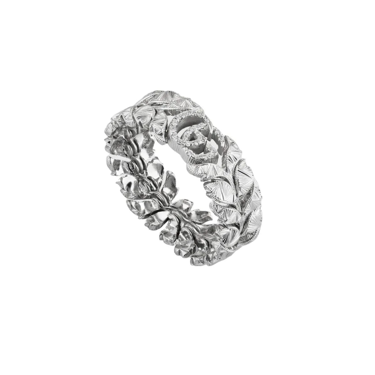 Flora 18K White Gold Diamond Ring