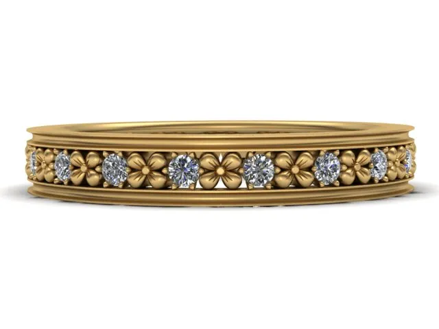 Flora Diamond Eternity Band - Outlined