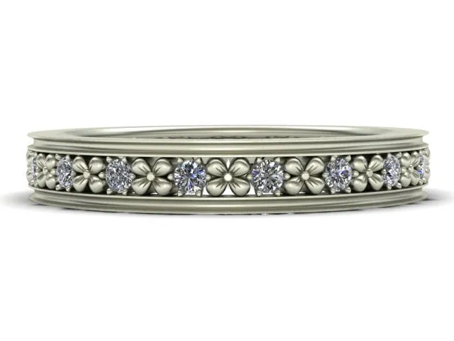Flora Diamond Eternity Band - Outlined