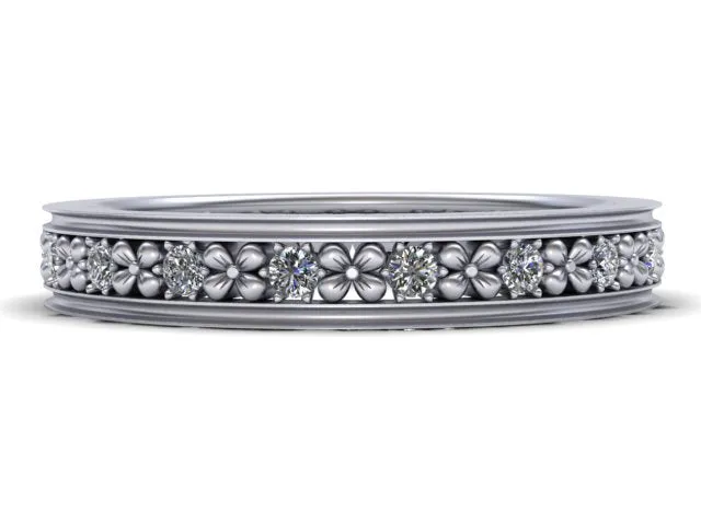 Flora Diamond Eternity Band - Outlined