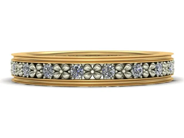 Flora Diamond Eternity Band - Outlined