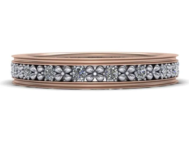 Flora Diamond Eternity Band - Outlined