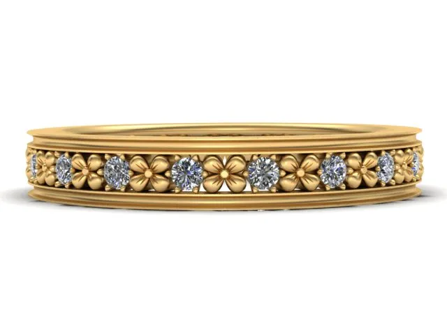 Flora Diamond Eternity Band - Outlined