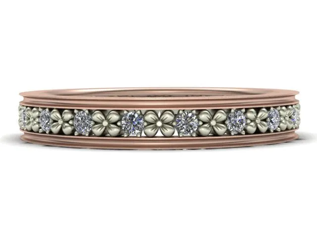 Flora Diamond Eternity Band - Outlined