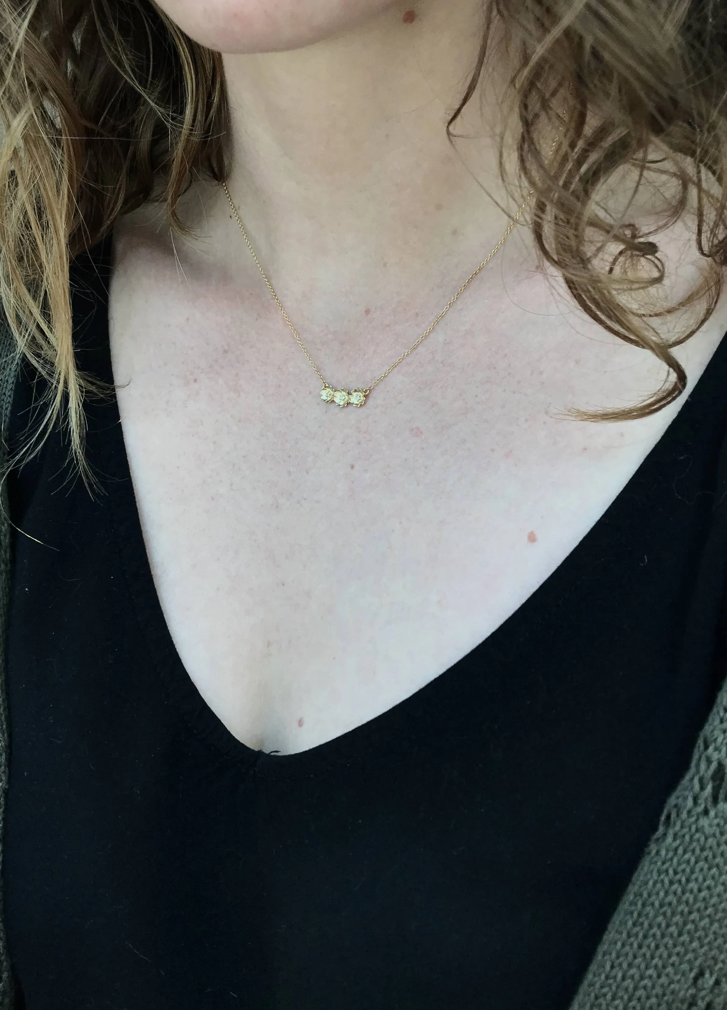 Flower Bar Necklace