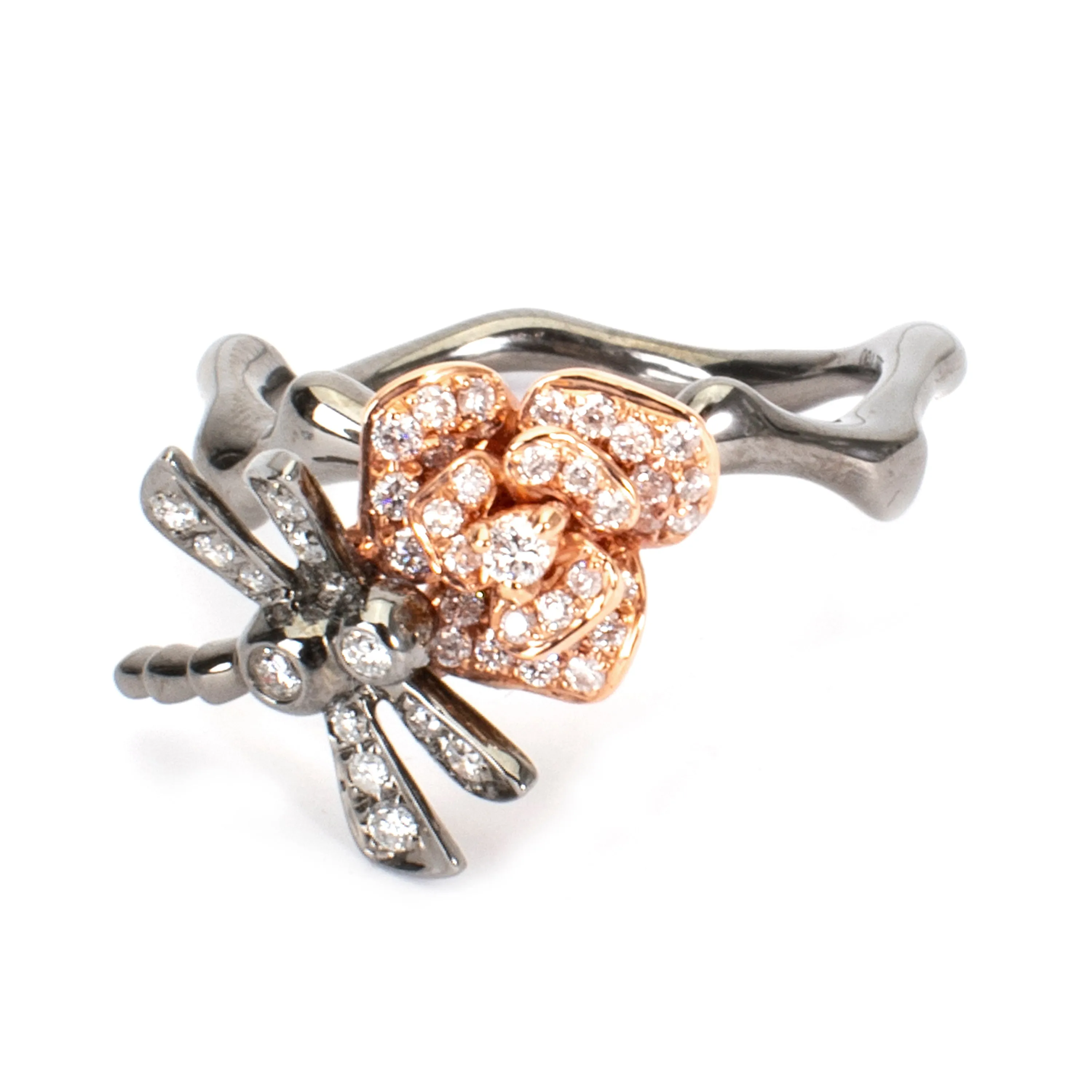 Flower Dragonfly Ring