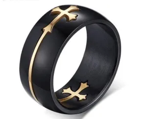 Freemason Cross Pattée Solid Stainless Steel Ring
