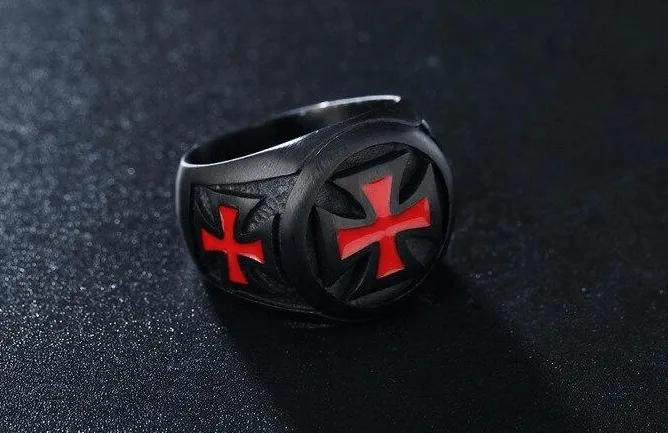 Freemason Cross Pattée Stainless Steel Ring