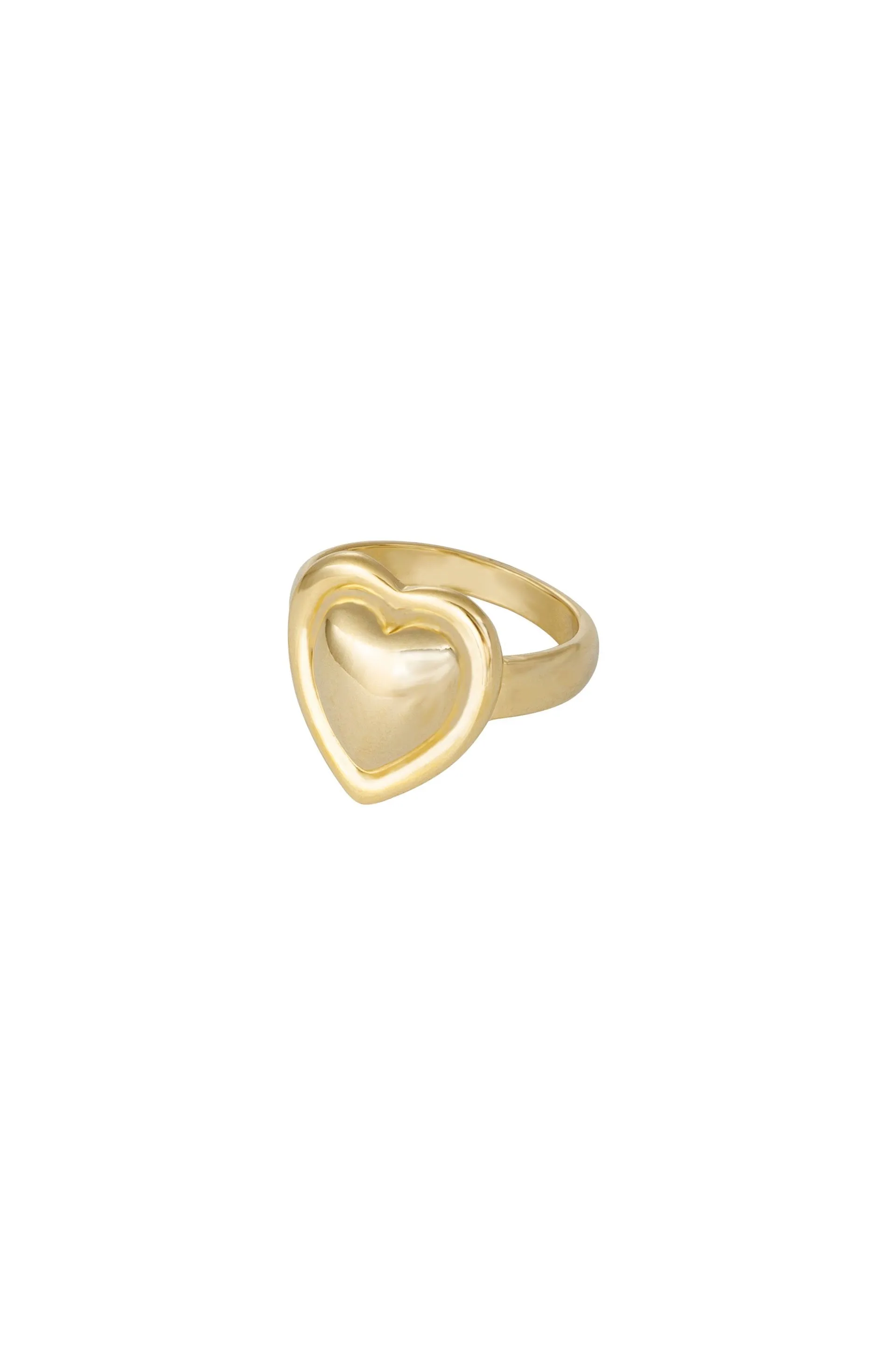 Full Heart 18k Gold Plated Ring