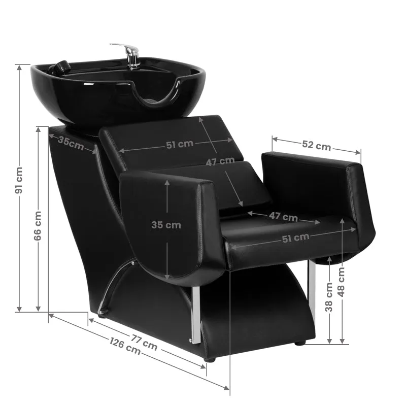 Gabbiano Santiago Hair Wash Unit Black