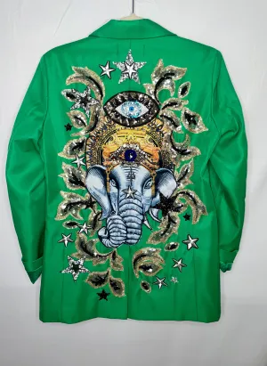 Ganesh in Green Blazer