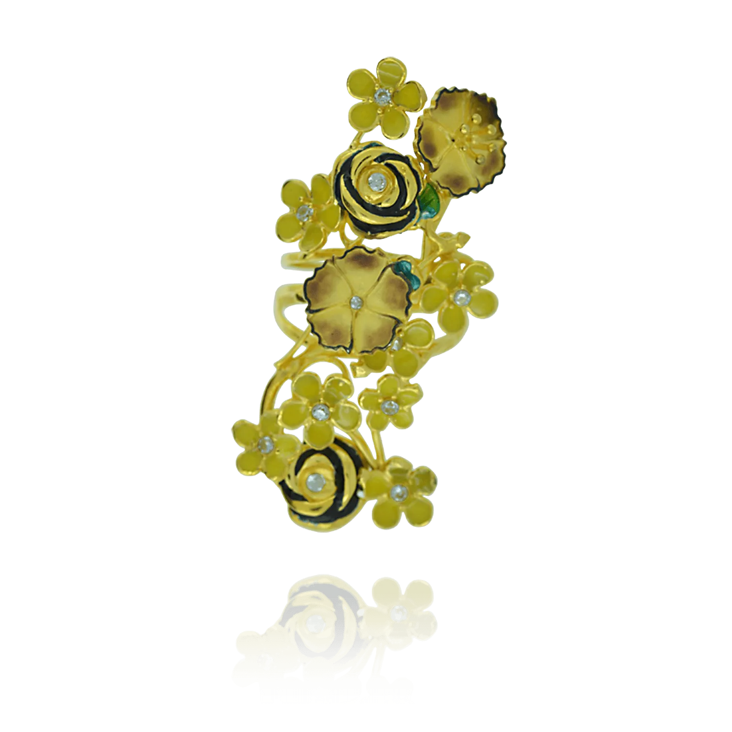 Golden Blossoms Ring