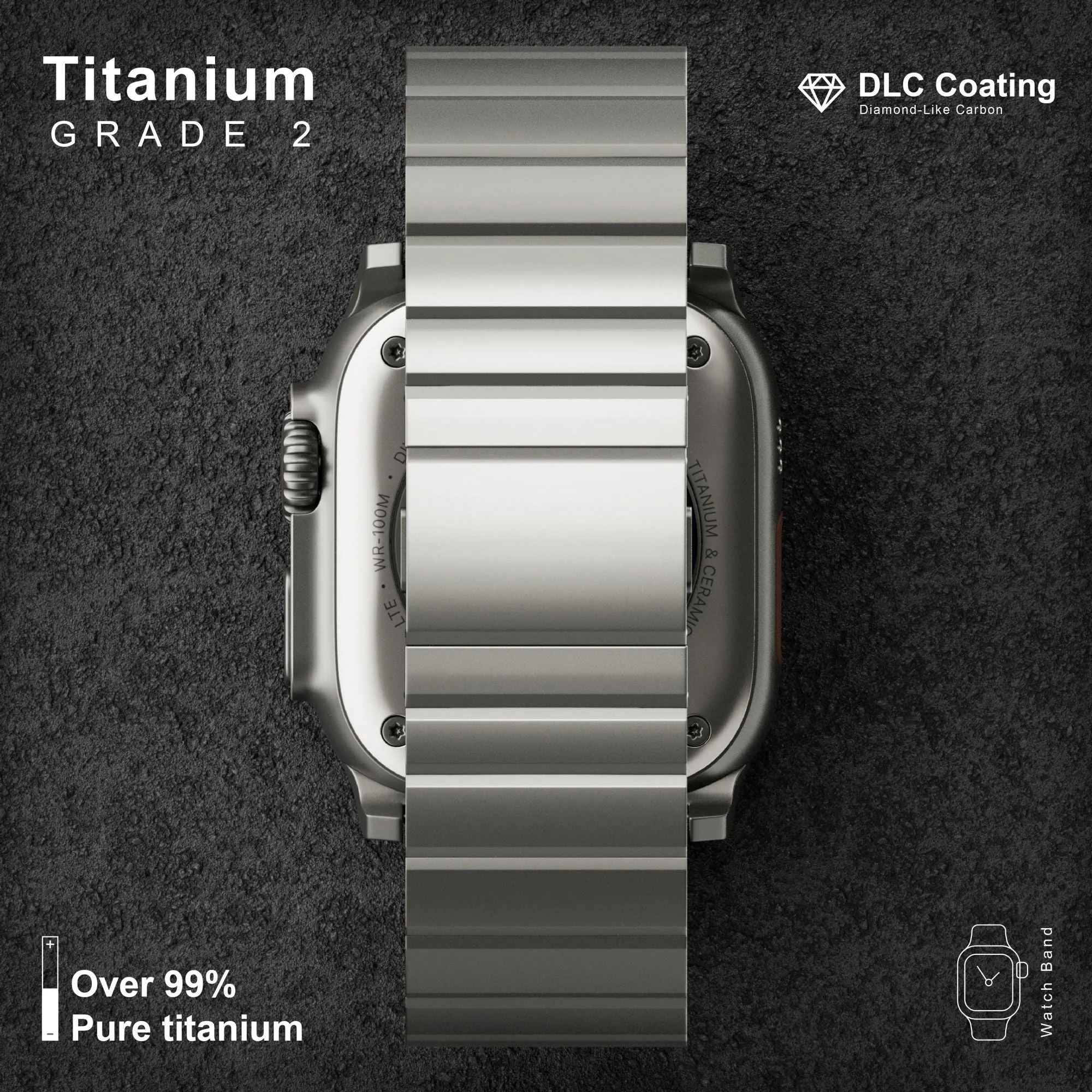Grade 2 Titanium Magnetic Band for Apple Watch Ultra