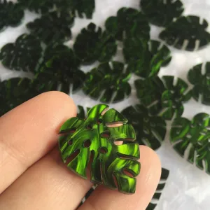 Green Leaf  / 10 Pieces, 30mm