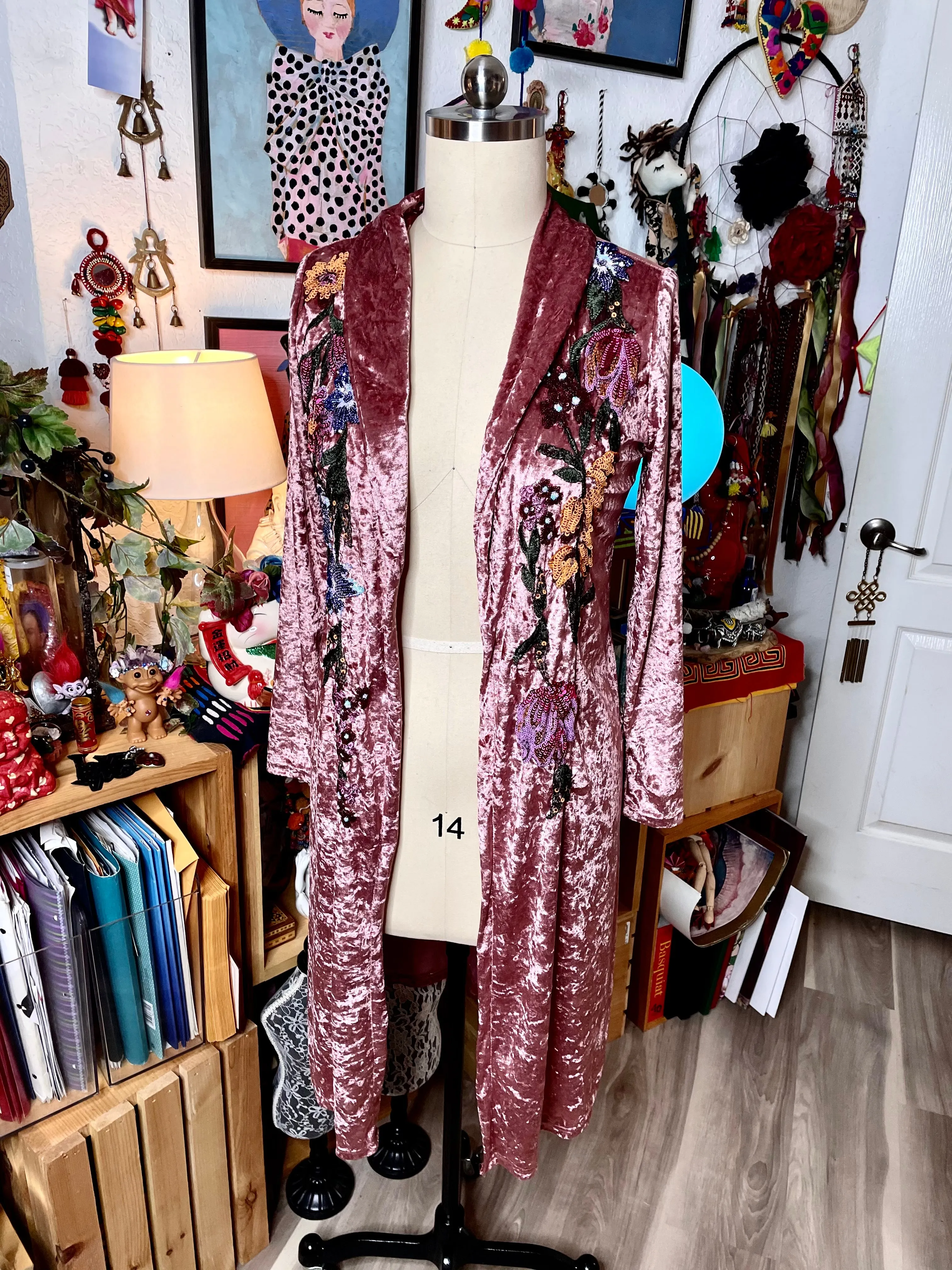 Guadalupe and Roses Jakcet/ Duster/kimono