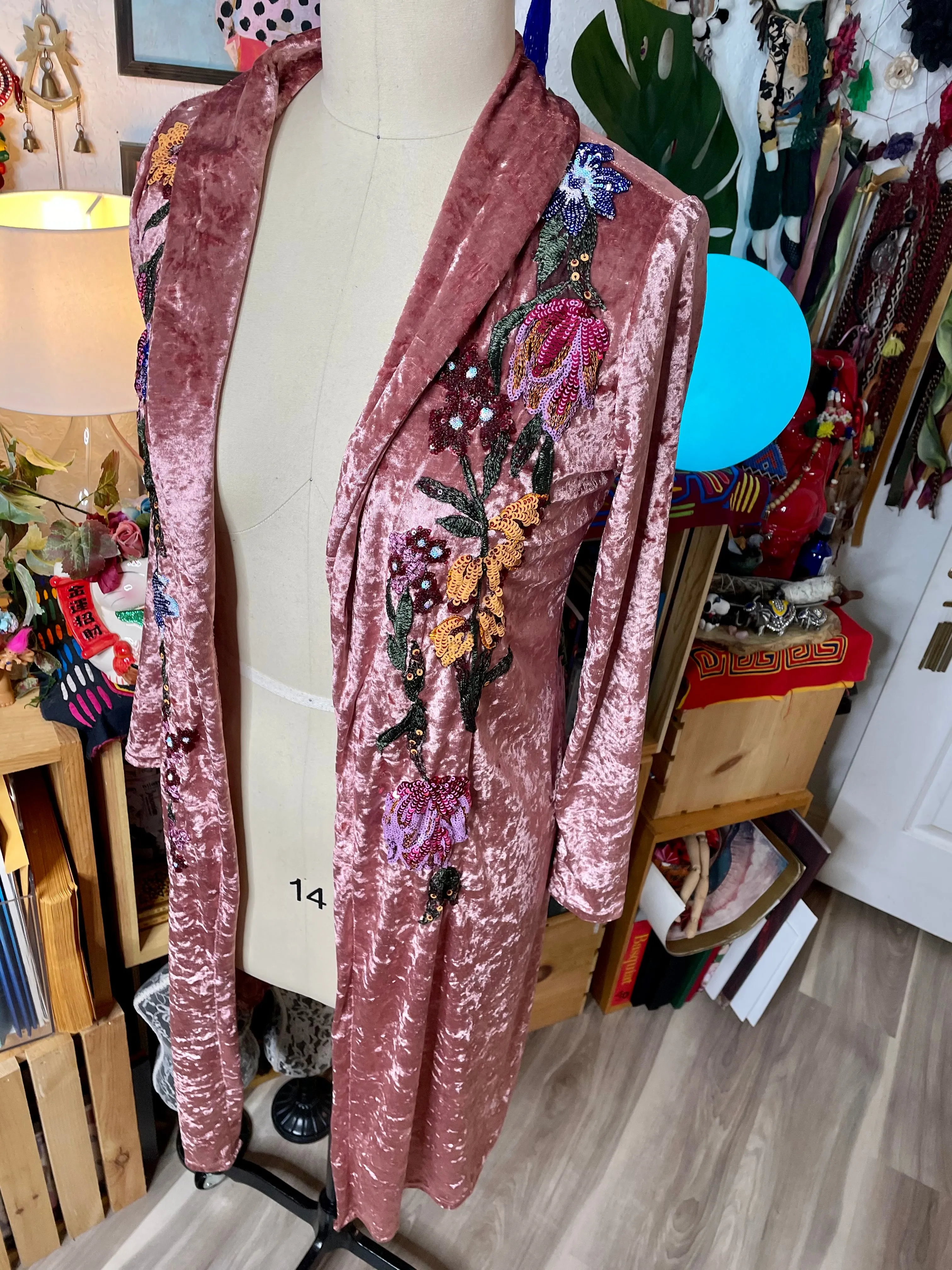 Guadalupe and Roses Jakcet/ Duster/kimono