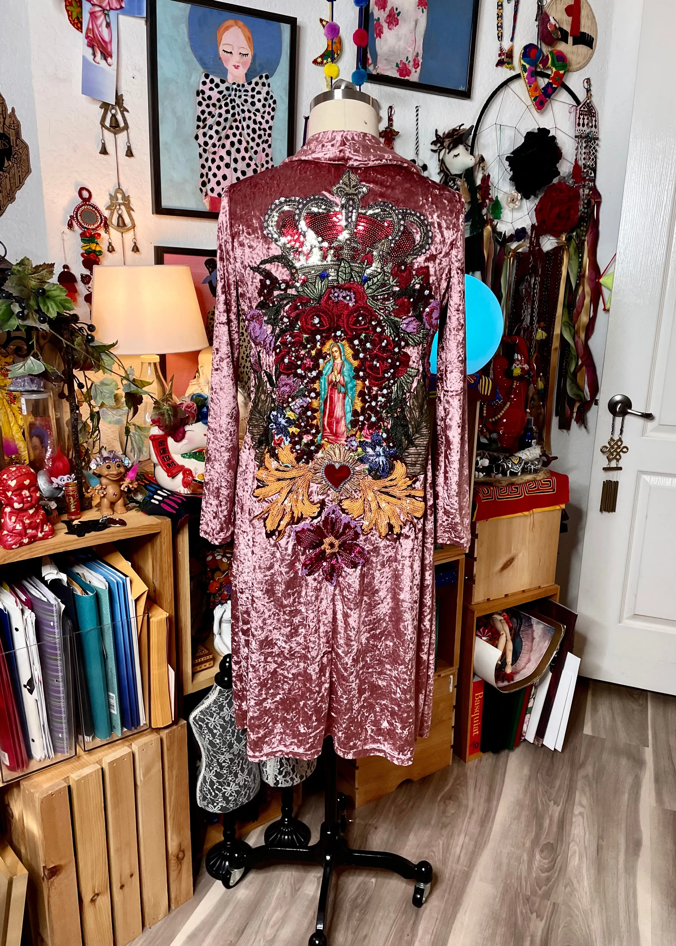 Guadalupe and Roses Jakcet/ Duster/kimono