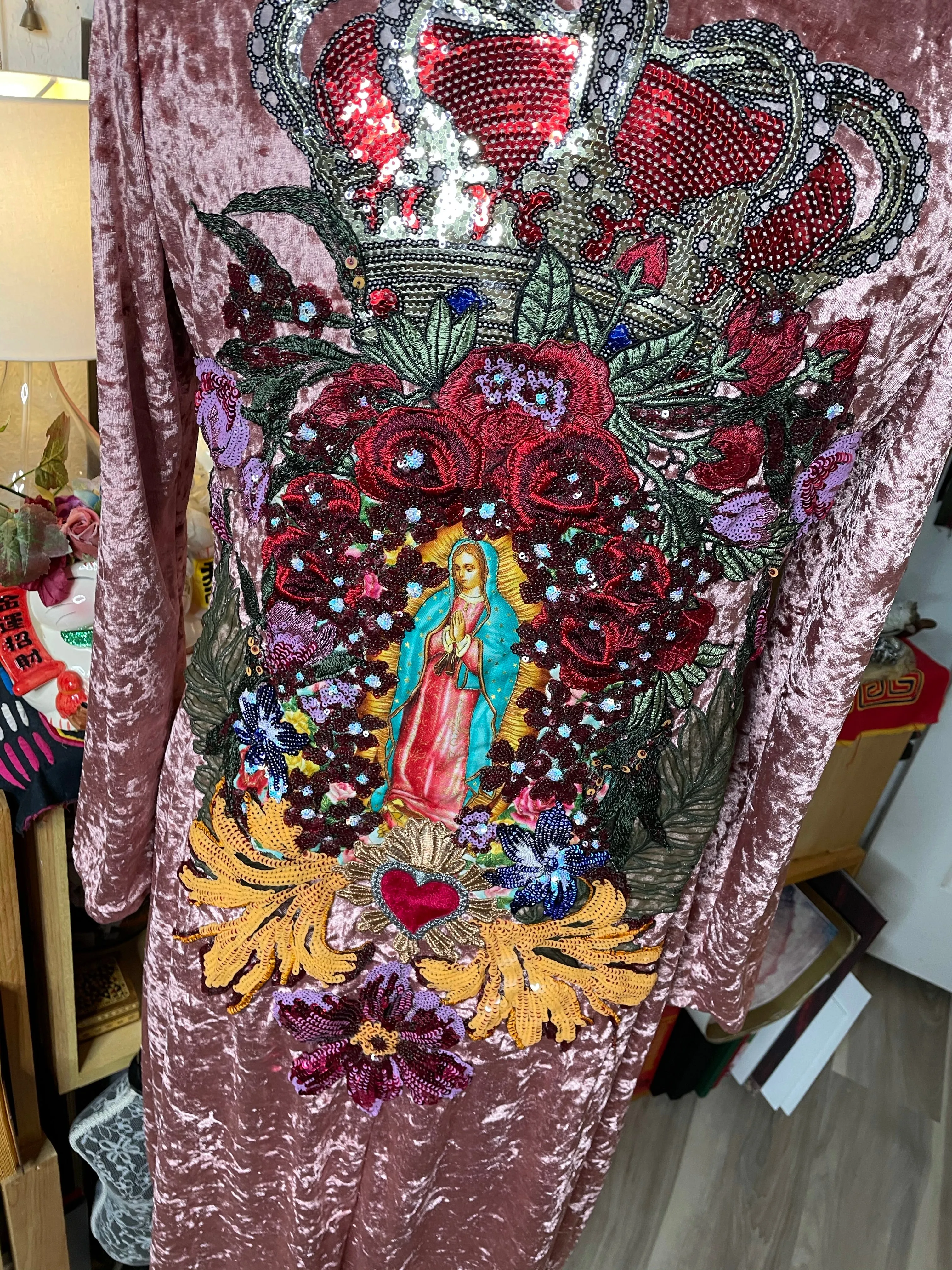 Guadalupe and Roses Jakcet/ Duster/kimono