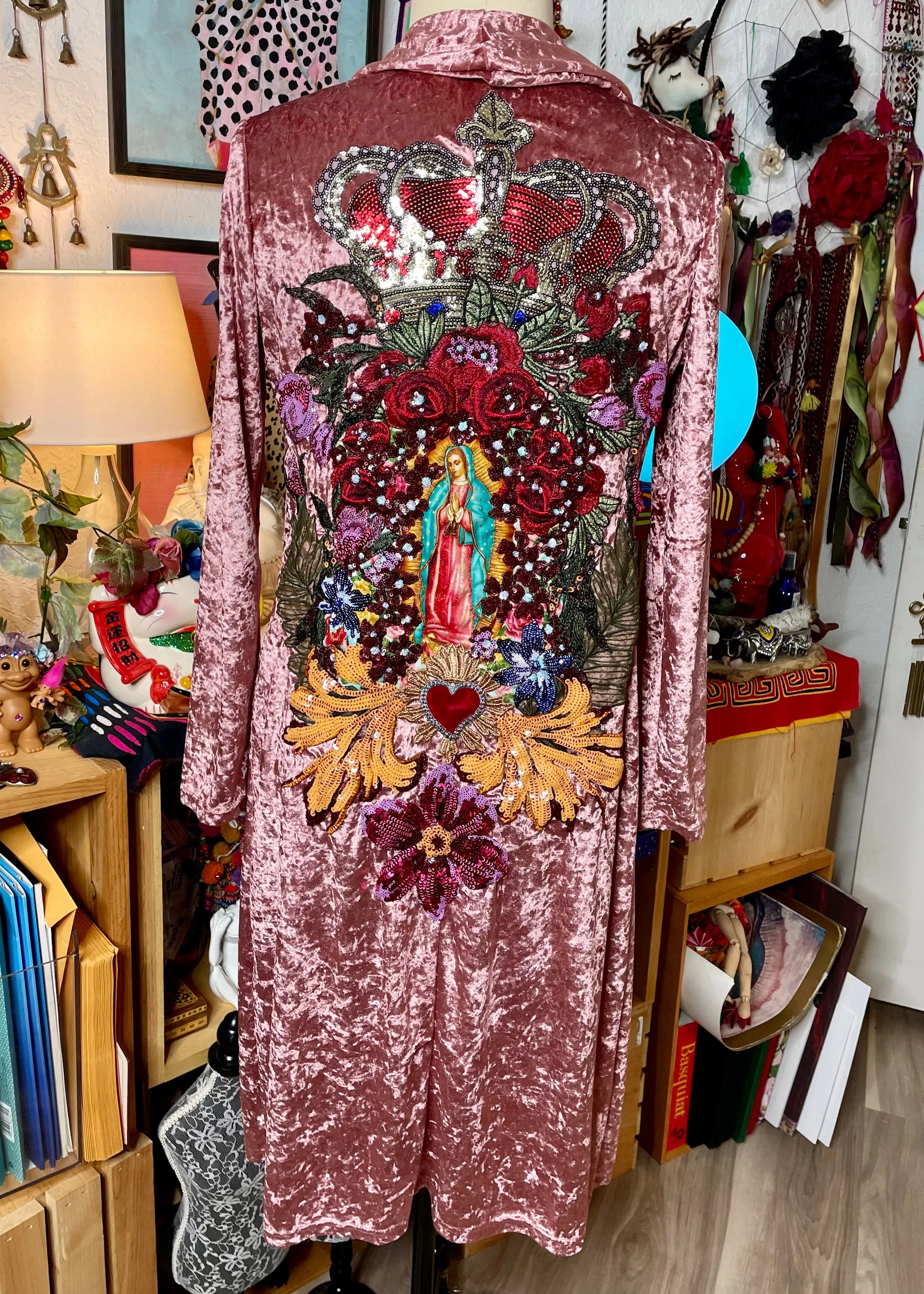 Guadalupe and Roses Jakcet/ Duster/kimono