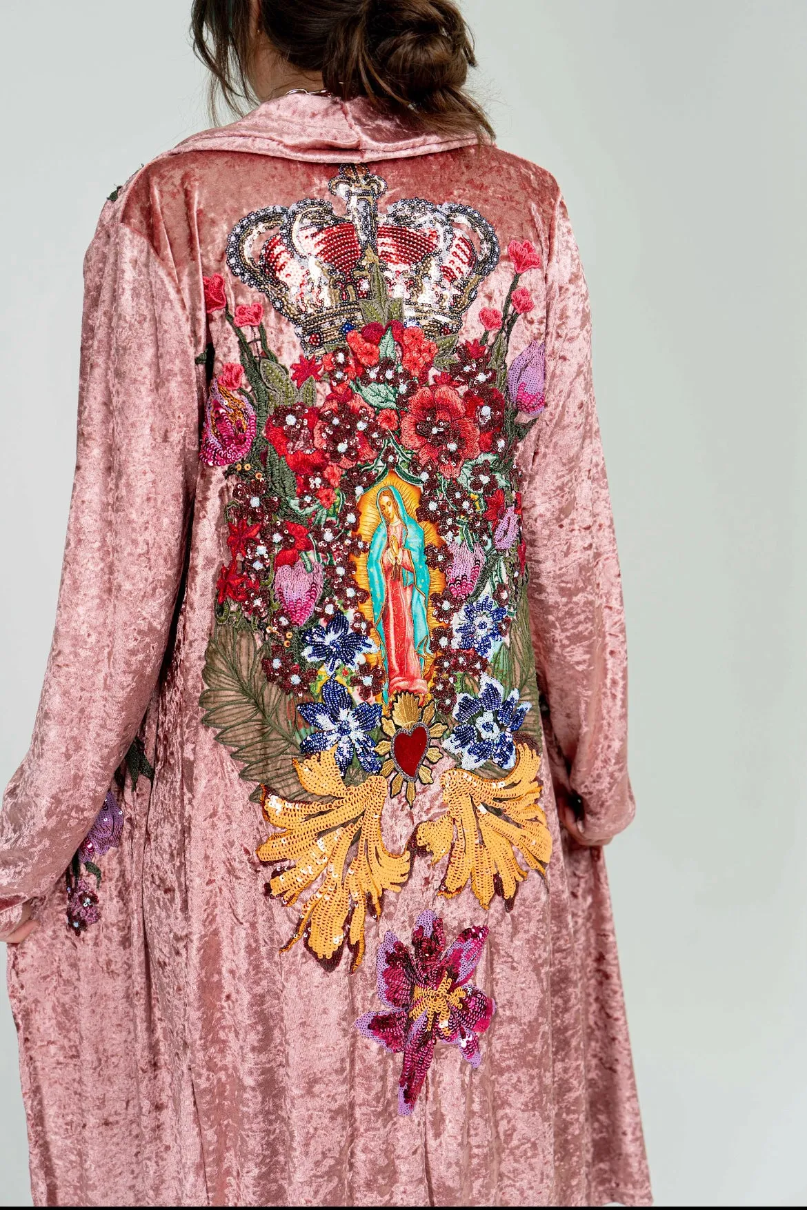 Guadalupe and Roses Jakcet/ Duster/kimono