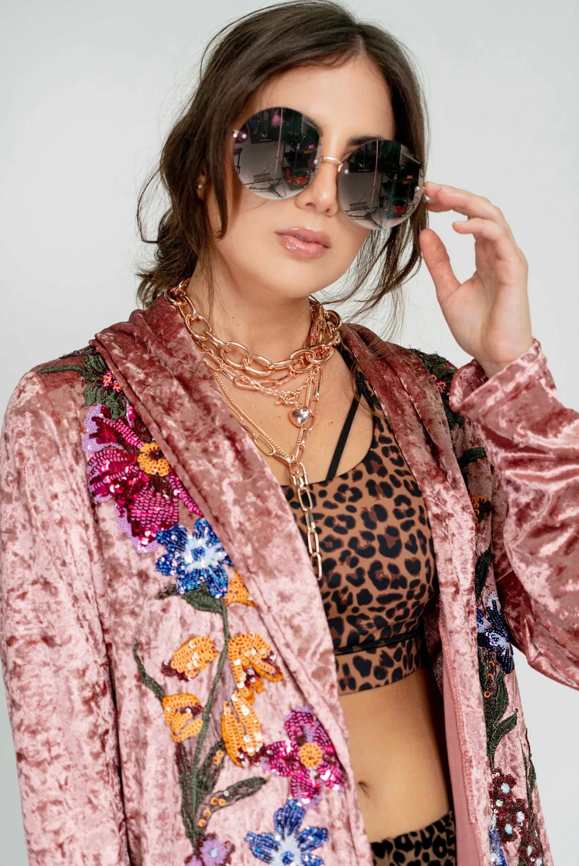 Guadalupe and Roses Jakcet/ Duster/kimono