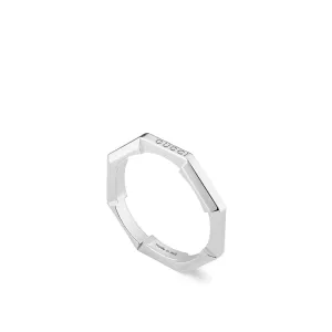 Gucci 18K White Gold Link To Love Ring