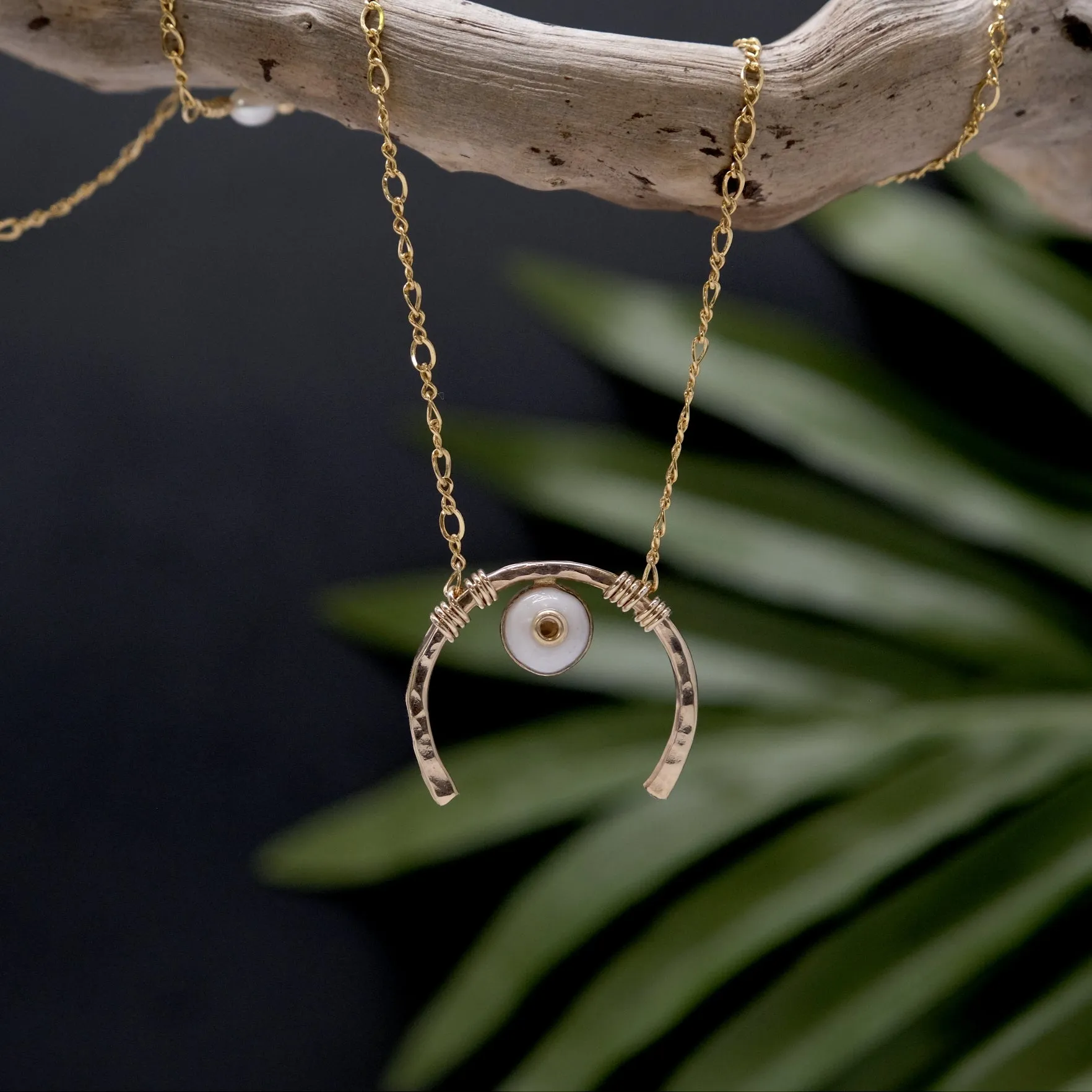 Half Moon Puka Necklace