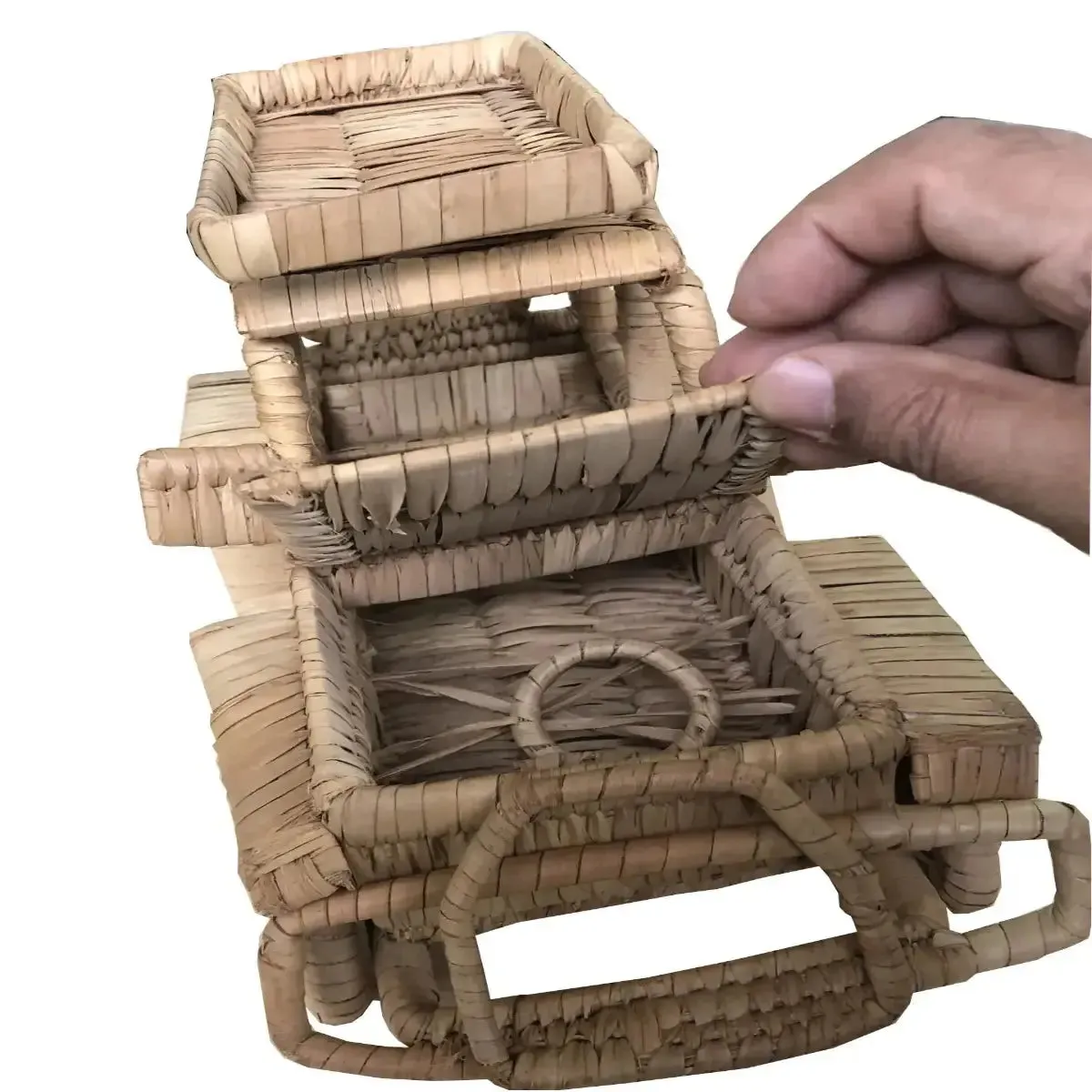Hand Crafted Palm Leaf Model Of Land Rover - Rustic Charm Beautiful Detail