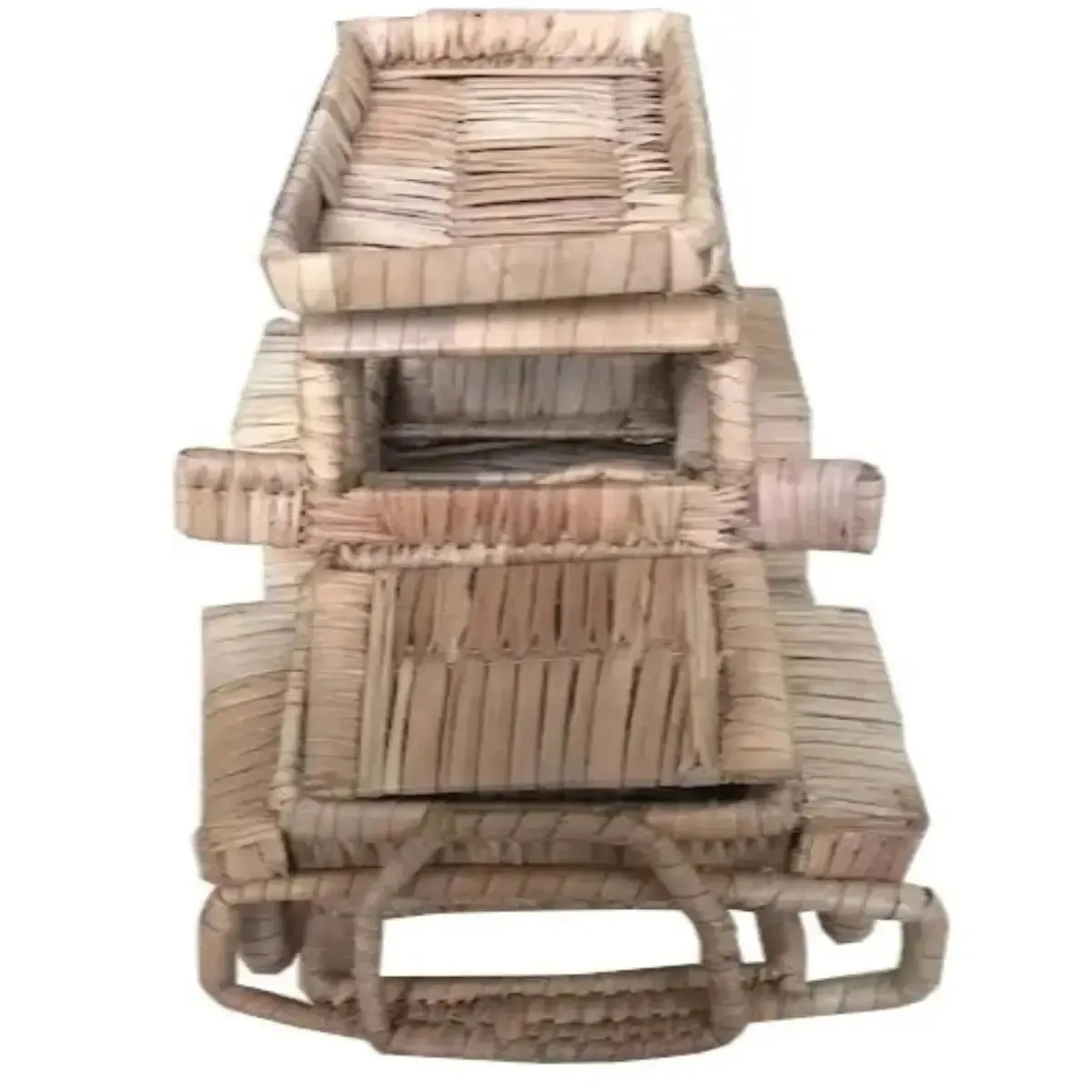 Hand Crafted Palm Leaf Model Of Land Rover - Rustic Charm Beautiful Detail