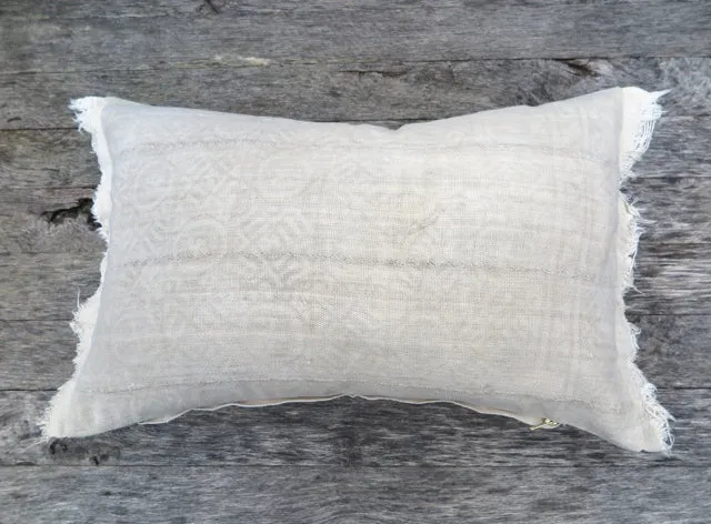 handmade neutral mudcloth - one of a kind pillow
