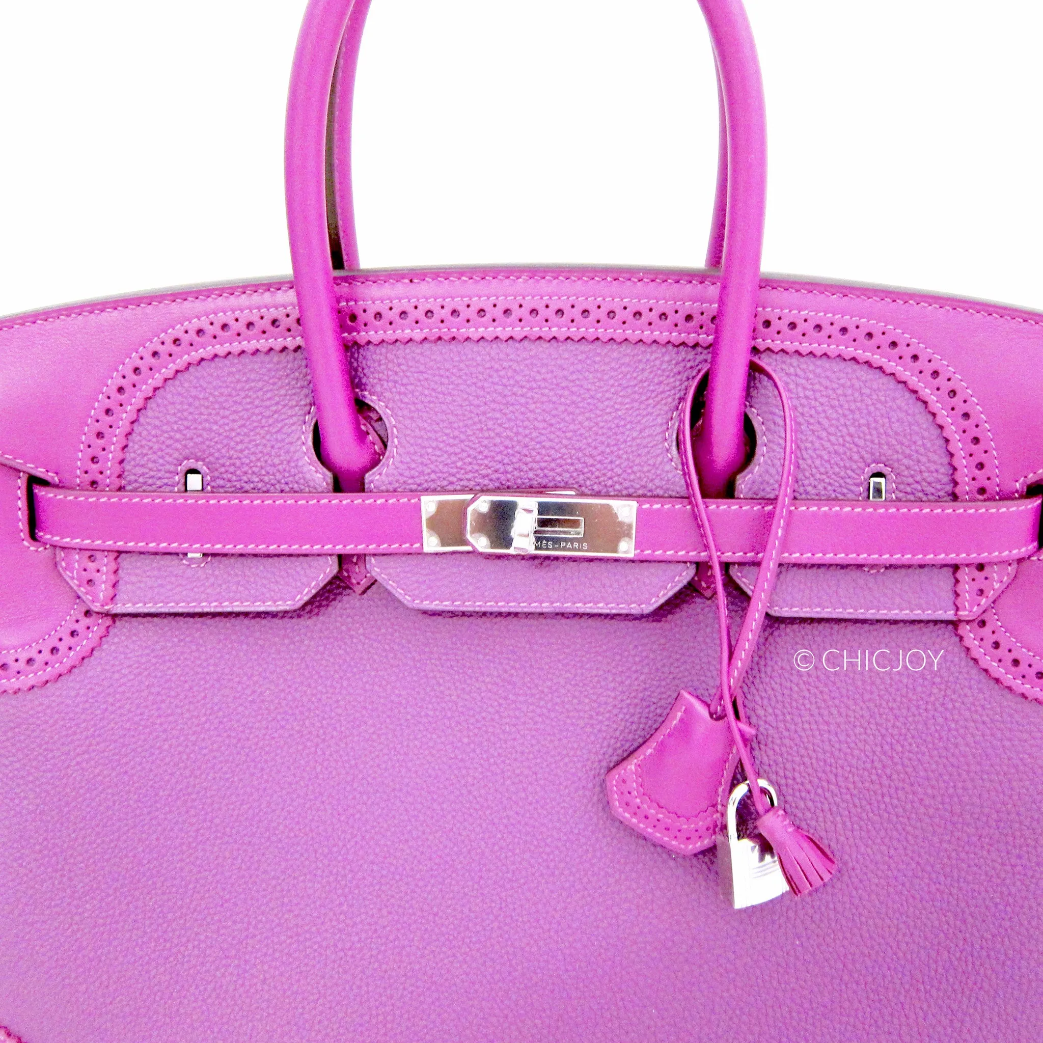 Hermes Anemone Ghillies Birkin 35cm PHW