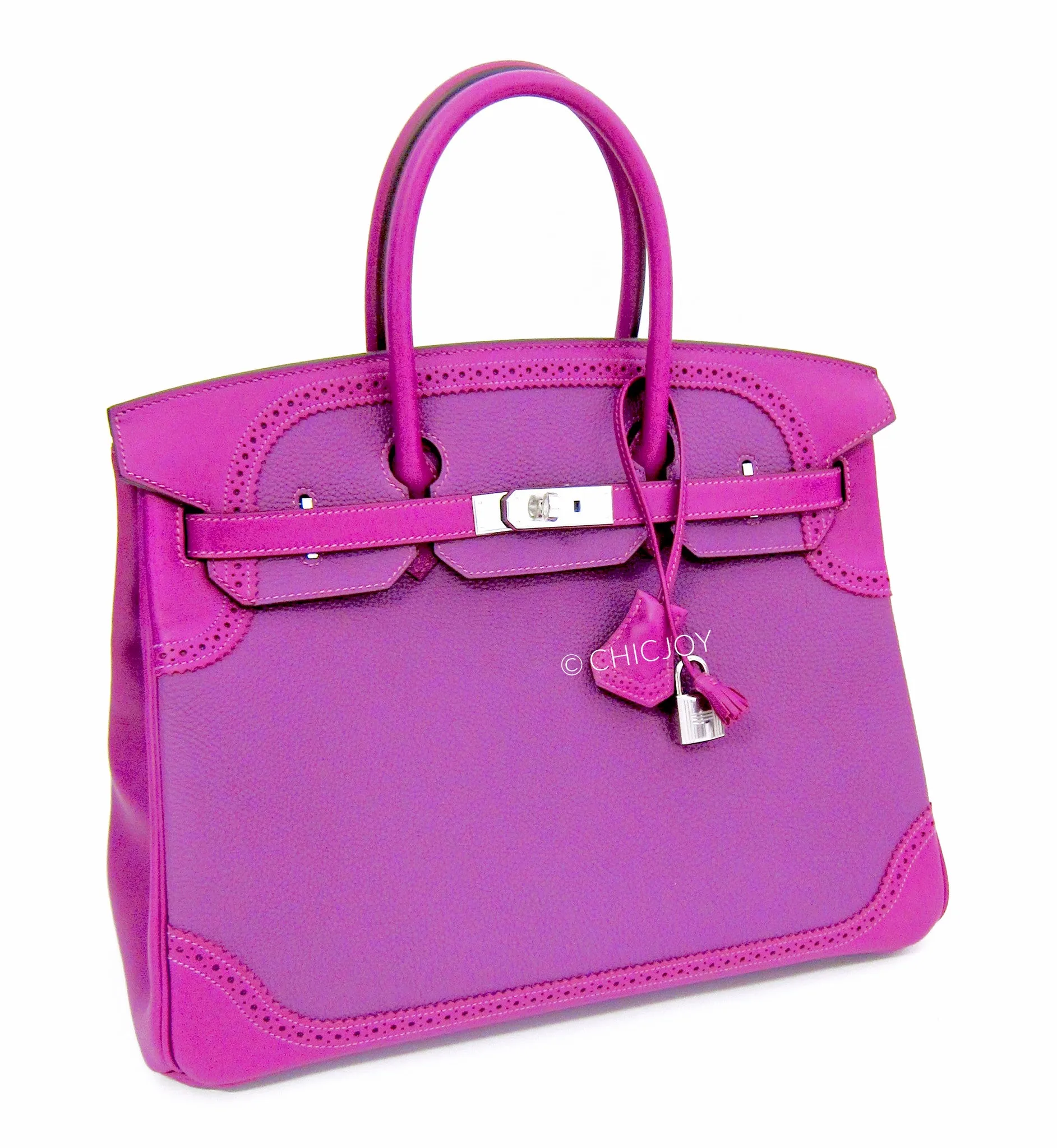 Hermes Anemone Ghillies Birkin 35cm PHW