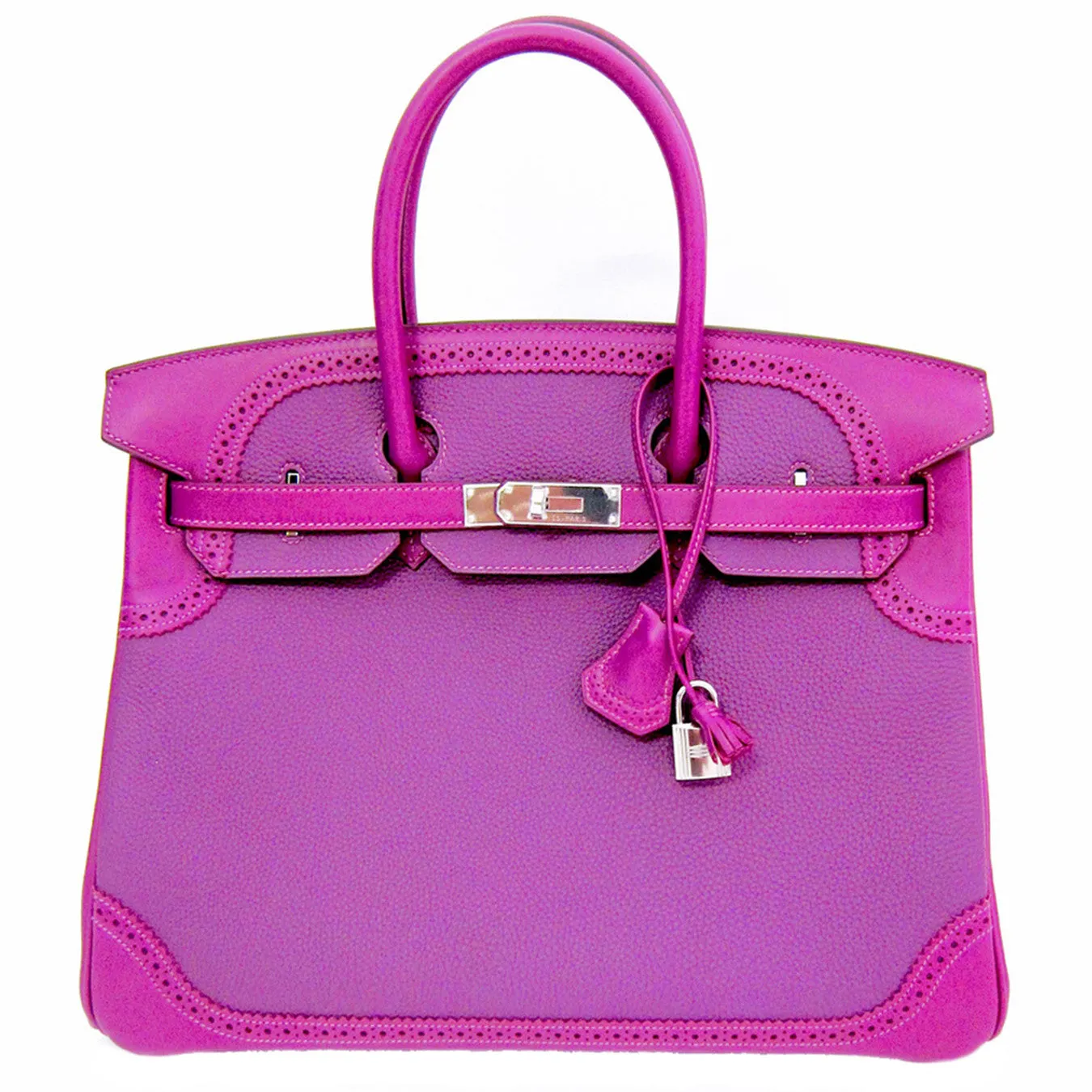 Hermes Anemone Ghillies Birkin 35cm PHW