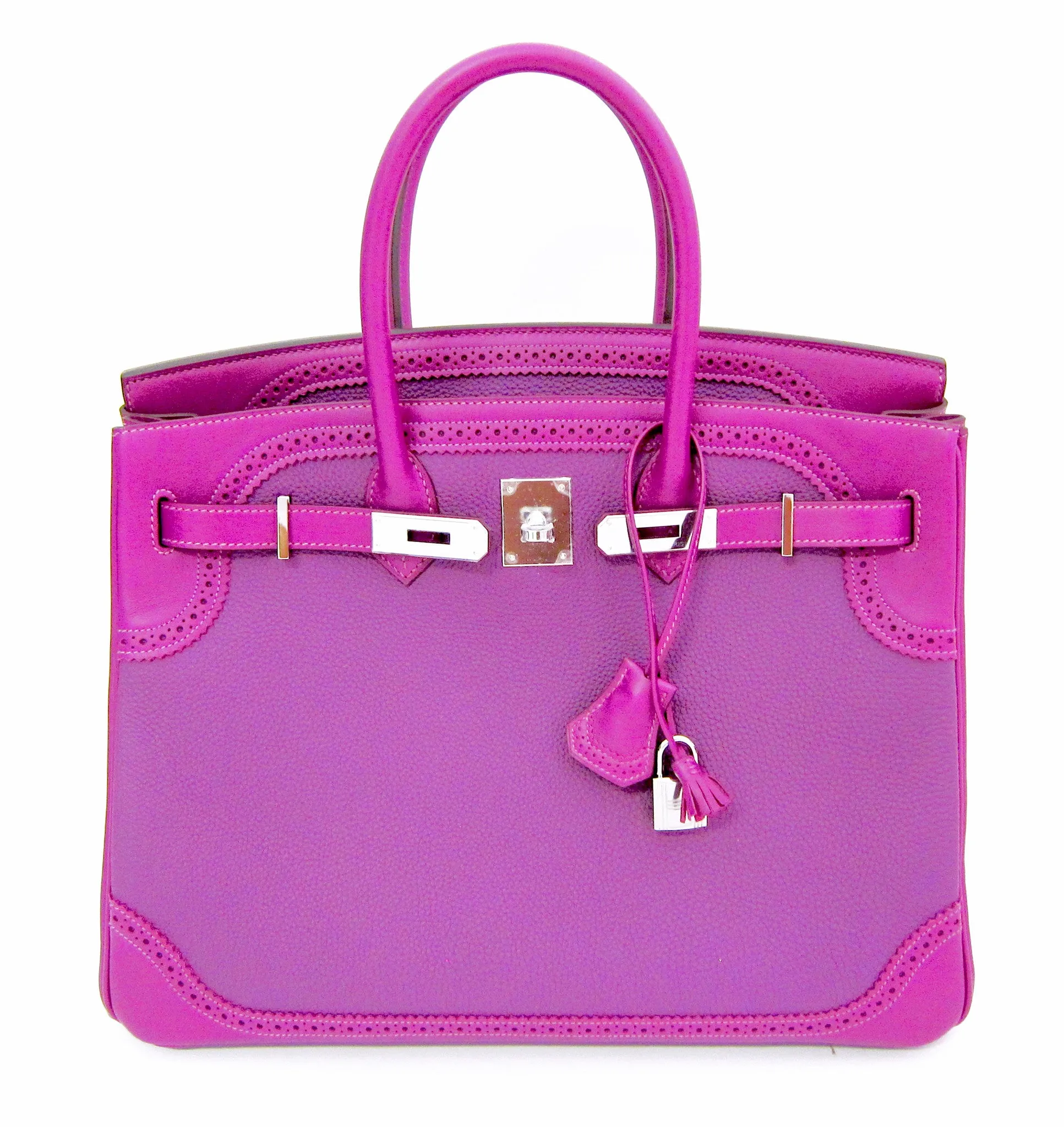 Hermes Anemone Ghillies Birkin 35cm PHW