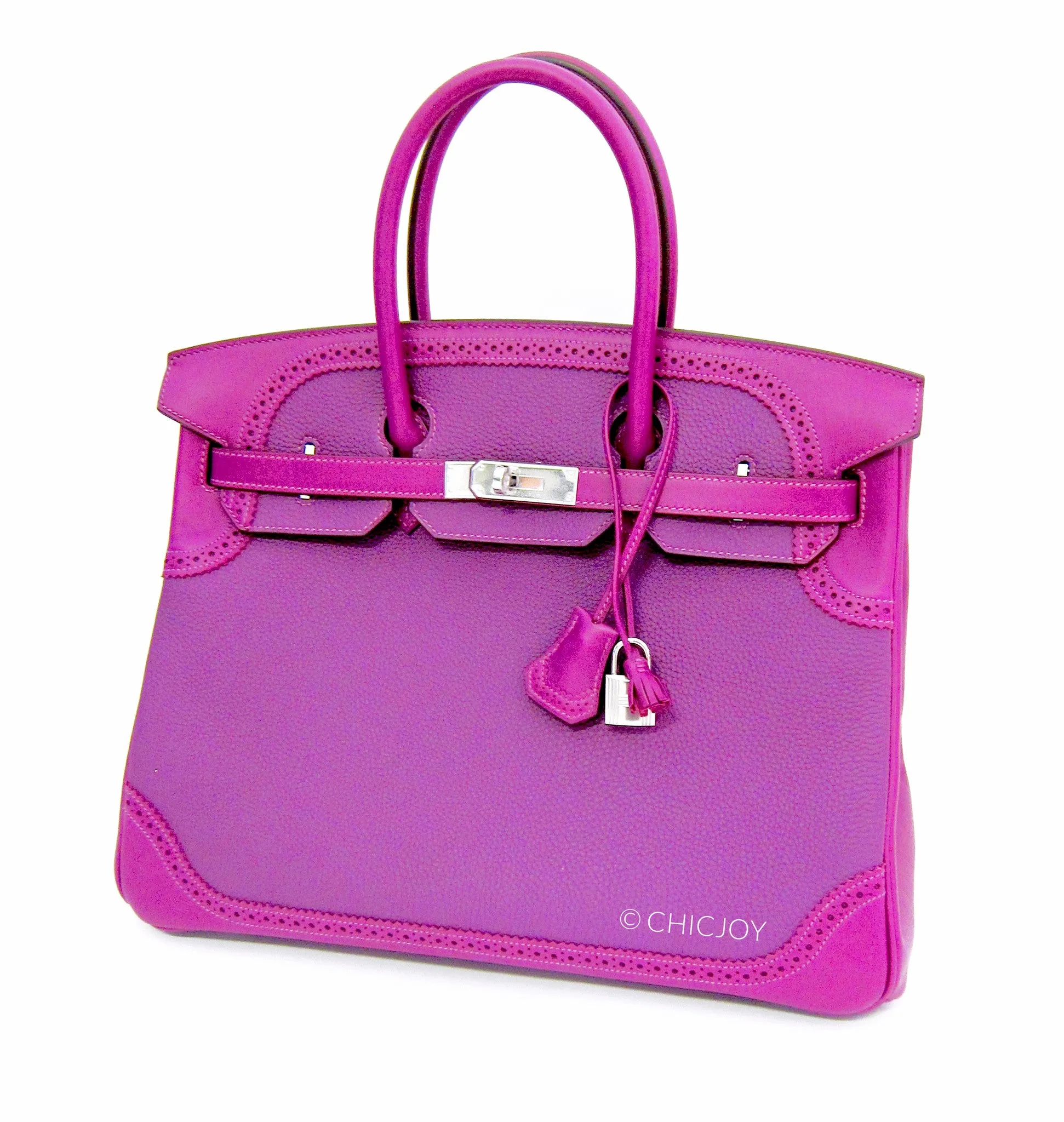 Hermes Anemone Ghillies Birkin 35cm PHW